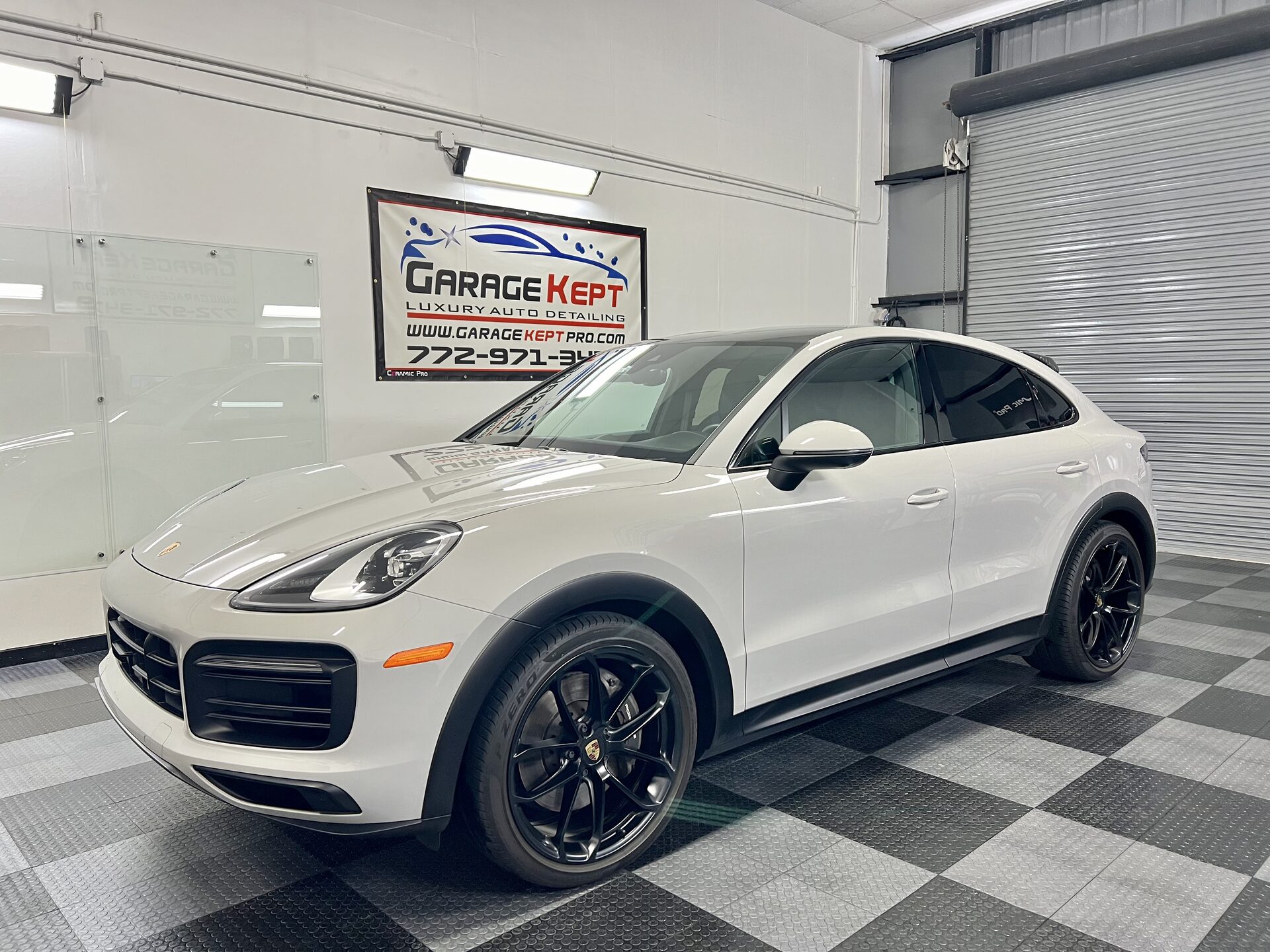 Porsche Cayenne Coupe — Ceramic Coating · Window Tint by Garage Kept Detailing